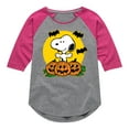 thumbnail image 1 of Peanuts - Pumpkin Patch - Toddler And Youth Girls Raglan Graphic T-Shirt, 1 of 6