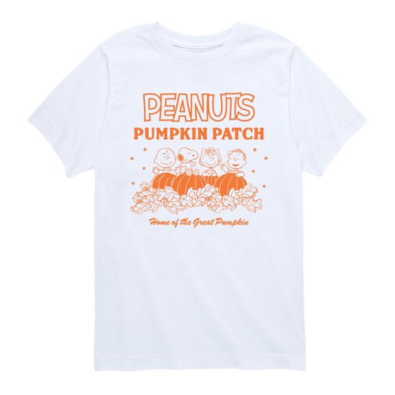 Peanuts - Pumpkin Patch - Youth Boys Short Sleeve Graphic T-Shirt