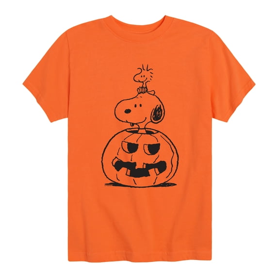 Peanuts - Pumpkin Sketch - Youth Boys Short Sleeve Graphic T-Shirt