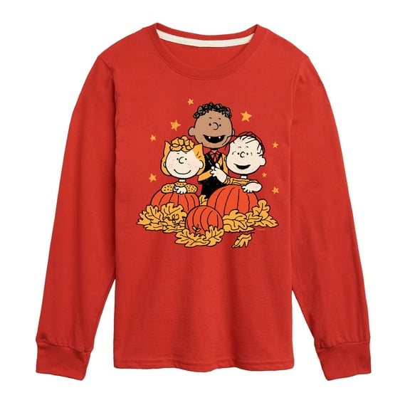 Peanuts - Pumpkin Trio - Toddler & Youth Long Sleeve Graphic T-Shirt