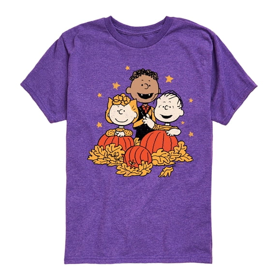 Peanuts - Pumpkin Trio - Toddler & Youth Short Sleeve Graphic T-Shirt