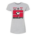 thumbnail image 1 of Peanuts - Racer Snoopy - Juniors Fitted Graphic T-Shirt, 1 of 5