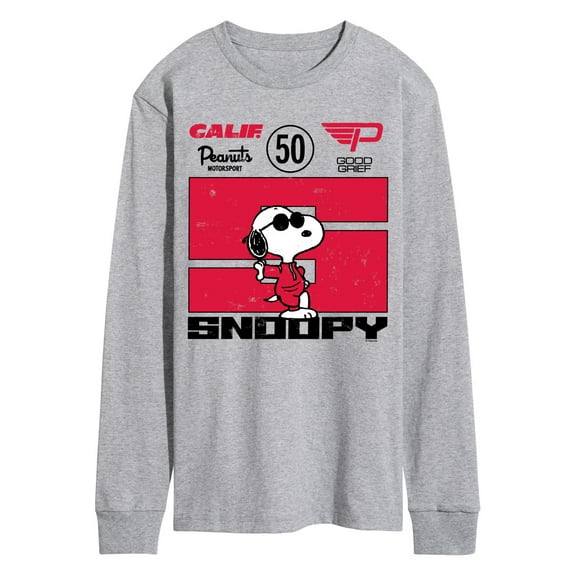 Peanuts - Racer Snoopy - Men's Long Sleeve Graphic T-Shirt