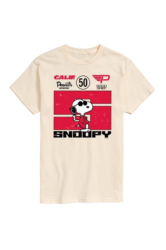 - Racer Snoopy - Men's Short Sleeve Graphic T-Shirt