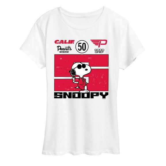 Peanuts - Racer Snoopy - Women's Short Sleeve Graphic T-Shirt