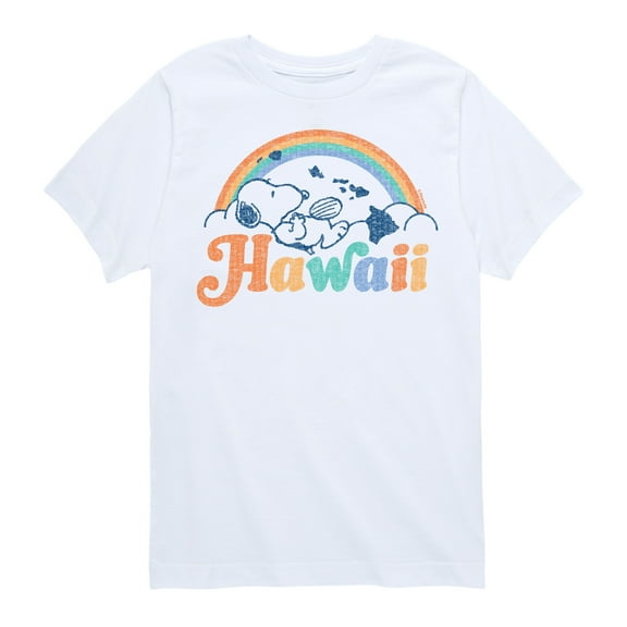 Peanuts - Rainbow Hawaii Snoopy -Toddler And Youth Short Sleeve Graphic T-Shirt
