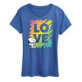 thumbnail image 1 of Peanuts - Rainbow Love Scribble - Ladies Short Sleeve Classic Fit Tee, 1 of 6
