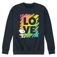 thumbnail image 1 of Peanuts - Rainbow Love Scribble - Men's Crew Neck Fleece Pullover, 1 of 6