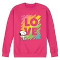 thumbnail image 1 of Peanuts - Rainbow Love Scribble - Men's Crew Neck Fleece Pullover, 1 of 5