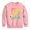 thumbnail image 1 of Peanuts - Rainbow Love Scribble - Toddler & Youth Crewneck Fleece Sweatshirt, 1 of 5
