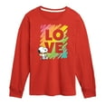 thumbnail image 1 of Peanuts - Rainbow Love Scribble - Toddler & Youth Long Sleeve Graphic T-Shirt, 1 of 6