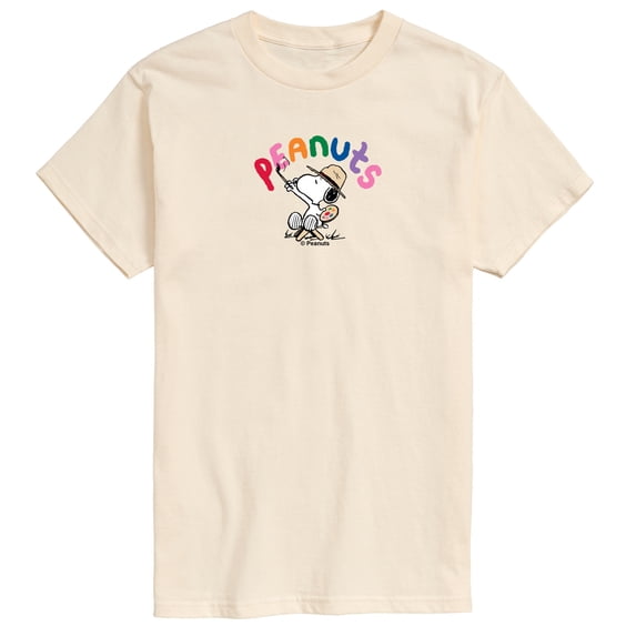 Peanuts - Rainbow Painting - Men's Short Sleeve Graphic T-Shirt