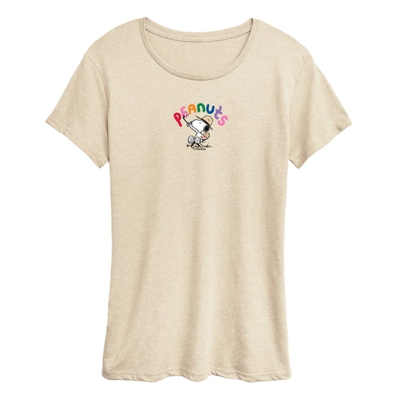Peanuts - Rainbow Painting Women's Short Sleeve Graphic T-Shirt