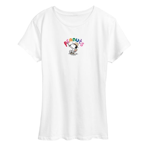 Peanuts - Rainbow Painting Women's Short Sleeve Graphic T-Shirt
