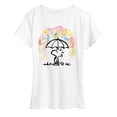 thumbnail image 1 of Peanuts - Rainbow Watercolor Woodstock - Women's Short Sleeve Graphic T-Shirt, 1 of 5