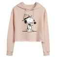 thumbnail image 1 of Peanuts - Ranger Snoopy And Butterfly - Juniors Cropped Pullover Hoodie, 1 of 5