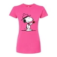 thumbnail image 1 of Peanuts - Ranger Snoopy And Butterfly - Juniors Fitted Graphic T-Shirt, 1 of 5