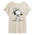 thumbnail image 1 of Peanuts - Ranger Snoopy And Butterfly - Juniors Ideal Flowy Muscle T-Shirt, 1 of 5