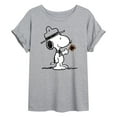 thumbnail image 1 of Peanuts - Ranger Snoopy And Butterfly - Juniors Ideal Flowy Muscle T-Shirt, 1 of 5