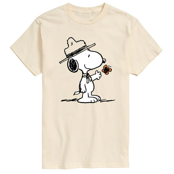 Peanuts - Ranger Snoopy And Butterfly - Men's Short Sleeve Graphic T-Shirt