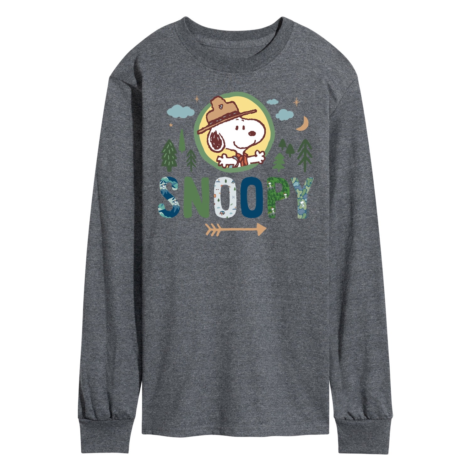 Peanuts - Ranger Snoopy - Men's Long Sleeve T-Shirt - Walmart.com
