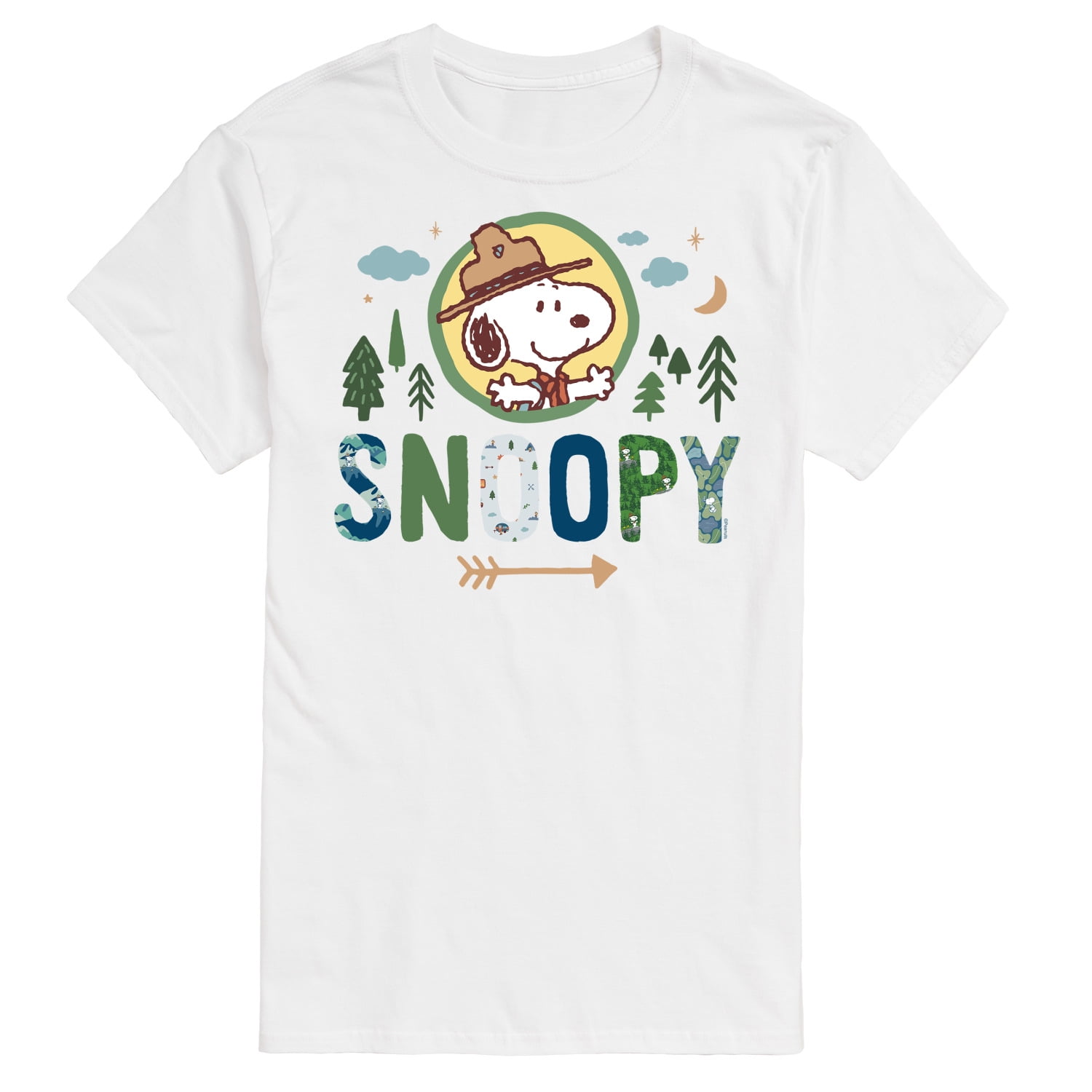 Peanuts - Ranger Snoopy - Men's Short Sleeve Graphic T-Shirt - Walmart.com