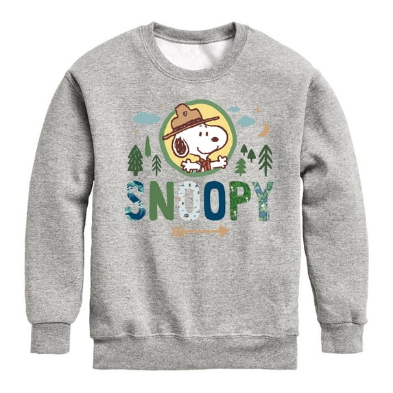 Peanuts - Ranger Snoopy - Toddler And Youth Crewneck Fleece Sweatshirt