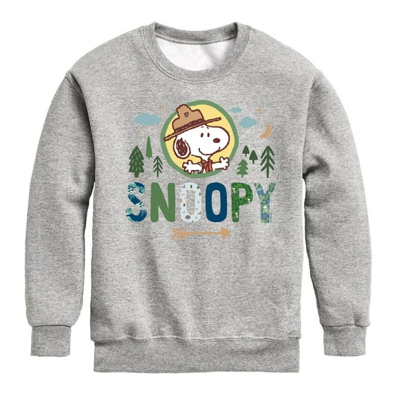 Peanuts - Ranger Snoopy - Toddler And Youth Crewneck Fleece Sweatshirt