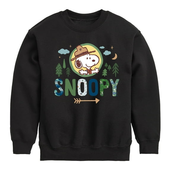 Peanuts - Ranger Snoopy - Toddler And Youth Crewneck Fleece Sweatshirt