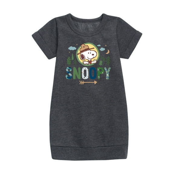 Peanuts - Ranger Snoopy  - Toddler And Youth Girls Fleece Dress