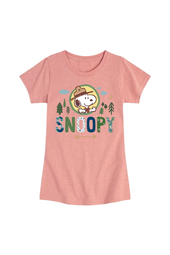 - Ranger Snoopy - Toddler And Youth Girls Short Sleeve Graphic T-Shirt