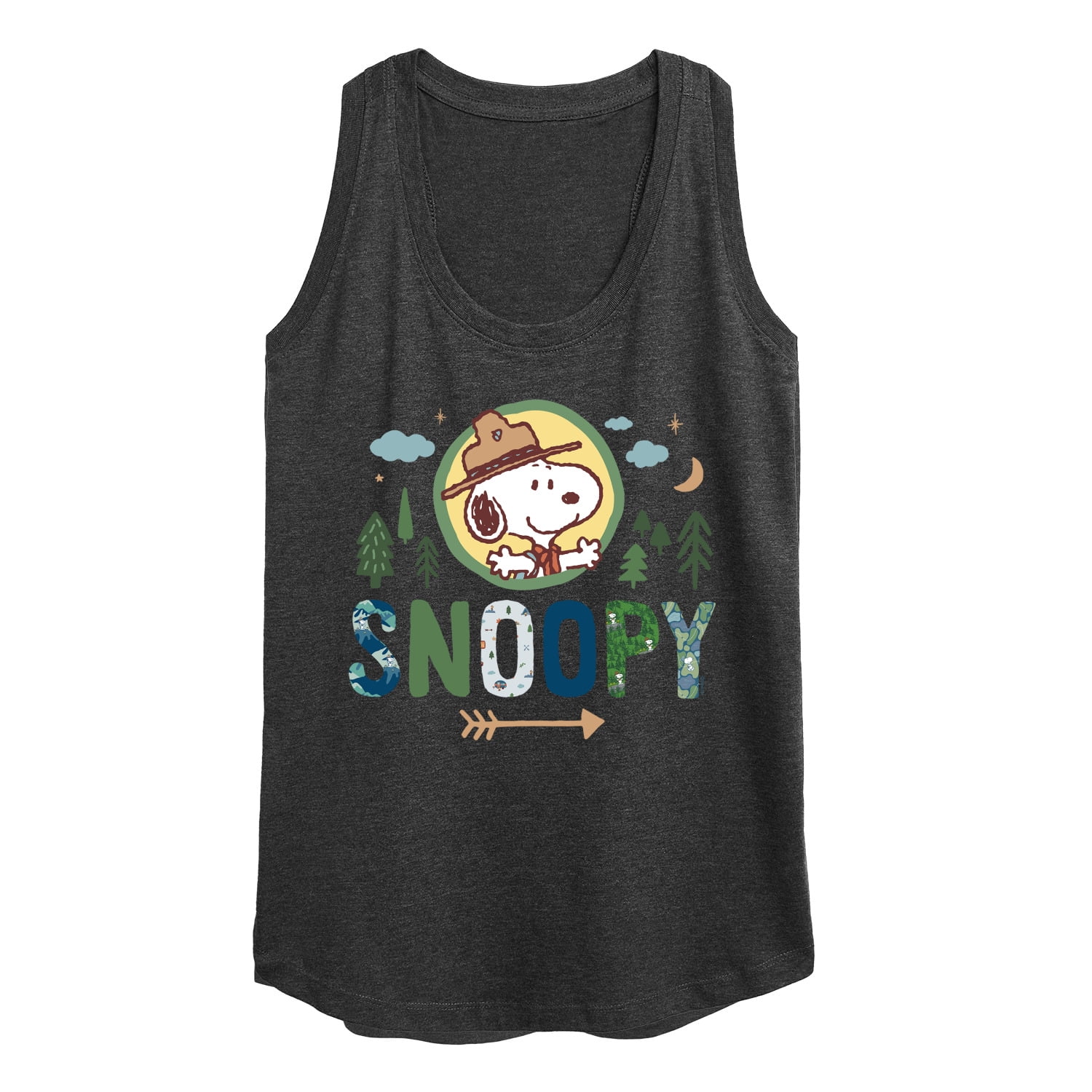 Peanuts - Ranger Snoopy - Women's Racerback Tank Top - Walmart.com