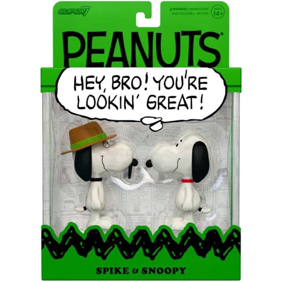 Peanuts ReAction Snoopy & Spike Action Figure 2-Pack