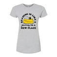 thumbnail image 1 of Peanuts - Reading Is Like A Journey To A New Place - Juniors Fitted Graphic T-Shirt, 1 of 6