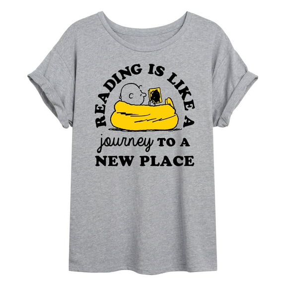 Peanuts - Reading Is Like A Journey To A New Place - Women's Oversized T-Shirt