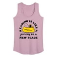 thumbnail image 1 of Peanuts - Reading Is Like A Journey To A New Place - Women's Racerback Tank Top, 1 of 6