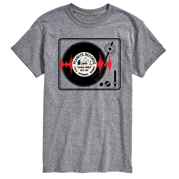 Peanuts - Record Player Men's Short Sleeve Graphic T-Shirt
