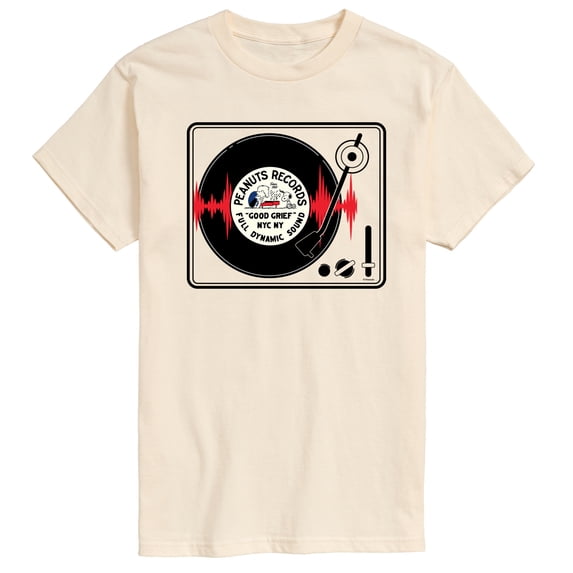 Peanuts - Record Player Men's Short Sleeve Graphic T-Shirt