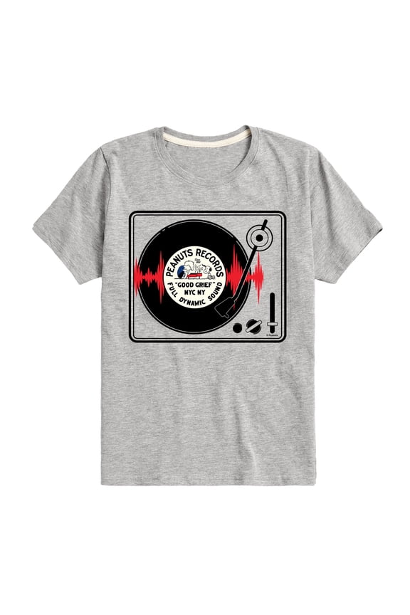 - Record Player - Youth Boys Short Sleeve Graphic T-Shirt