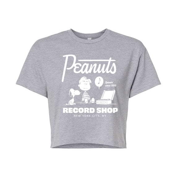 Peanuts - Record Shop Women's Cropped Graphic T-Shirt