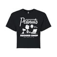 thumbnail image 1 of Peanuts - Record Shop Women's Cropped Graphic T-Shirt, 1 of 6