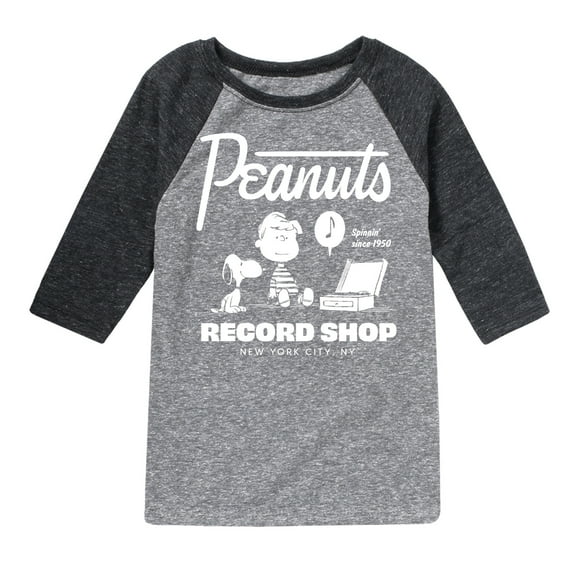 Peanuts - Record Shop - Toddler & Youth Raglan Graphic T-Shirt