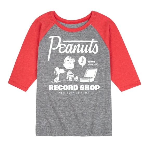 Peanuts - Record Shop - Toddler & Youth Raglan Graphic T-Shirt