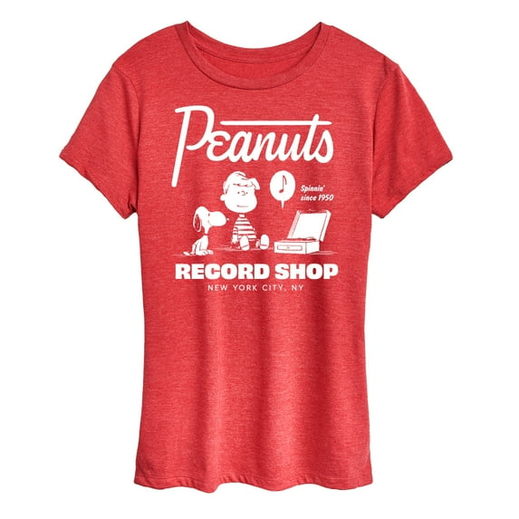 Peanuts - Record Shop - Women's Short Sleeve Graphic T-Shirt