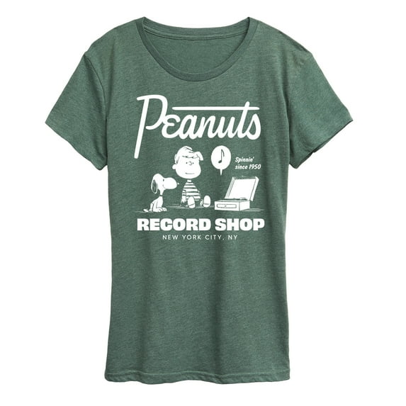 Peanuts - Record Shop - Women's Short Sleeve Graphic T-Shirt