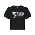 thumbnail image 1 of Peanuts - Records Dancing Snoopy - Juniors Cropped Cotton Blend T-Shirt, 1 of 6