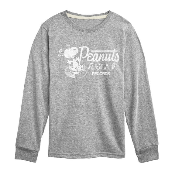 Peanuts - Records Dancing Snoopy - Toddler & Youth Long Sleeve Graphic T-Shirt