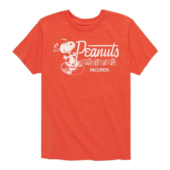 Peanuts - Records Dancing Snoopy - Toddler & Youth Short Sleeve Graphic T-Shirt