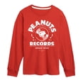 thumbnail image 1 of Peanuts - Records Snoopy Vinyl Boys' Long Sleeve Graphic T-Shirt, 1 of 5