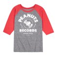 thumbnail image 1 of Peanuts - Records Snoopy Vinyl - Toddler & Youth Raglan Graphic T-Shirt, 1 of 7
